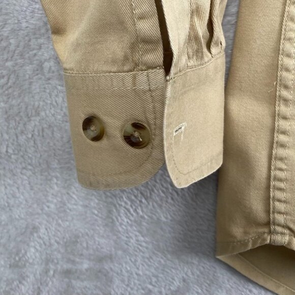 BMW Embroidered Shirt Large Tan UltraClub Button-Down 100% Cotton BMW Casual - Picture 9 of 10